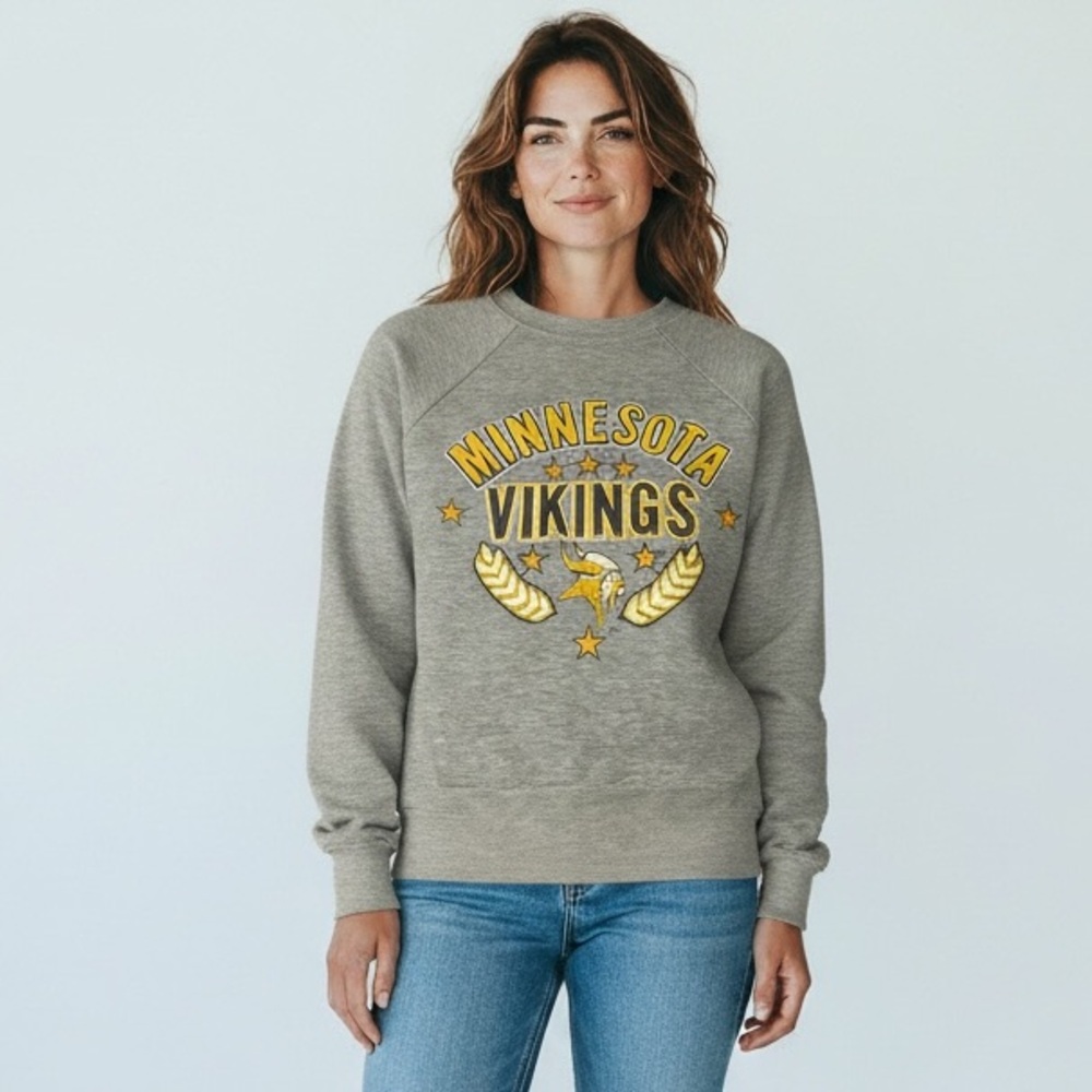 LOGO 7 Vintage Minnesota Vikings Single Stitch Sweatshirt